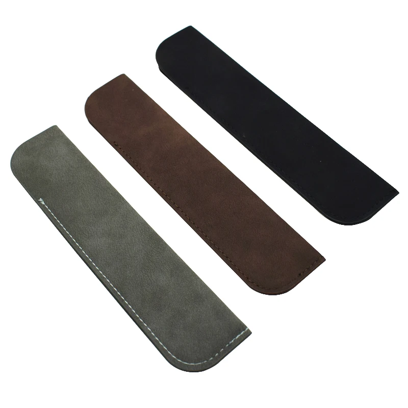 Estojo de lápis macio para uma caneta, estojo de couro pu, materiais de escrita, bolsa de armazenamento de papelaria, material escolar de escritório, presente