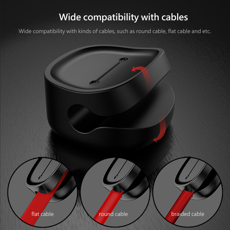 Baseus Từ Tấm Bảo Vệ Cáp Kẹp Máy Tính Để Bàn Ngăn Nắp Cáp Nhà Tổ Chức USB Sạc Cáp Giá Đỡ Quản Lý Cáp