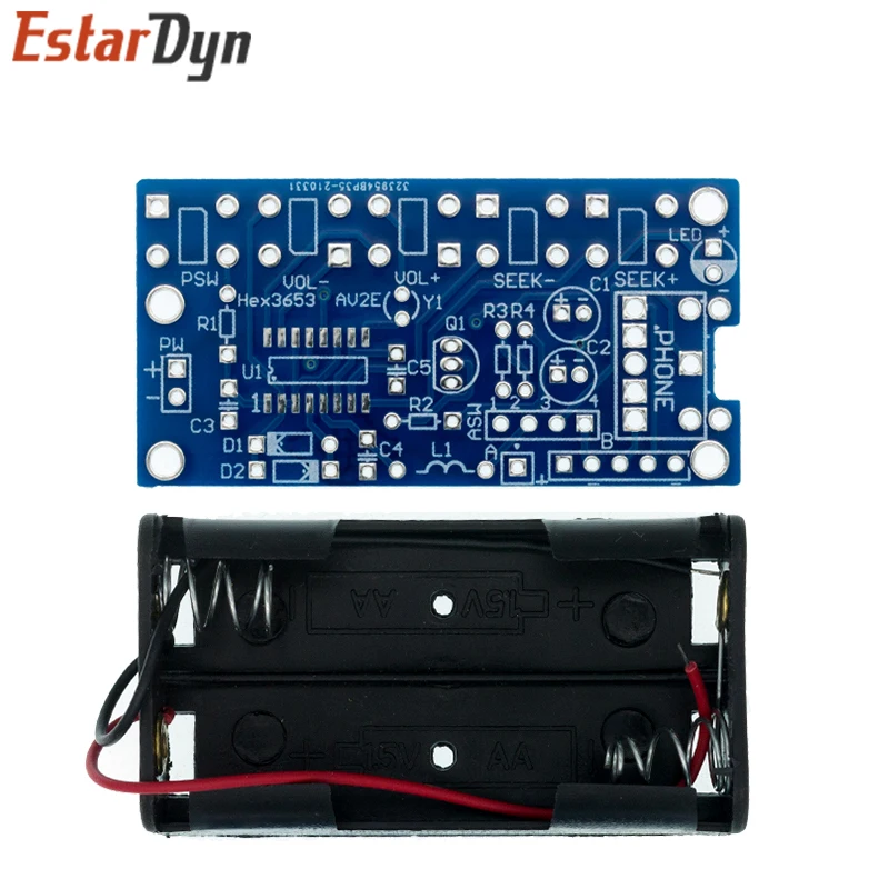 Zestawy elektroniczne DIY Bezprzewodowy moduł odbiornika radia stereo FM PCB 76 MHz-108 MHz DC 1,8 V-3,6 V
