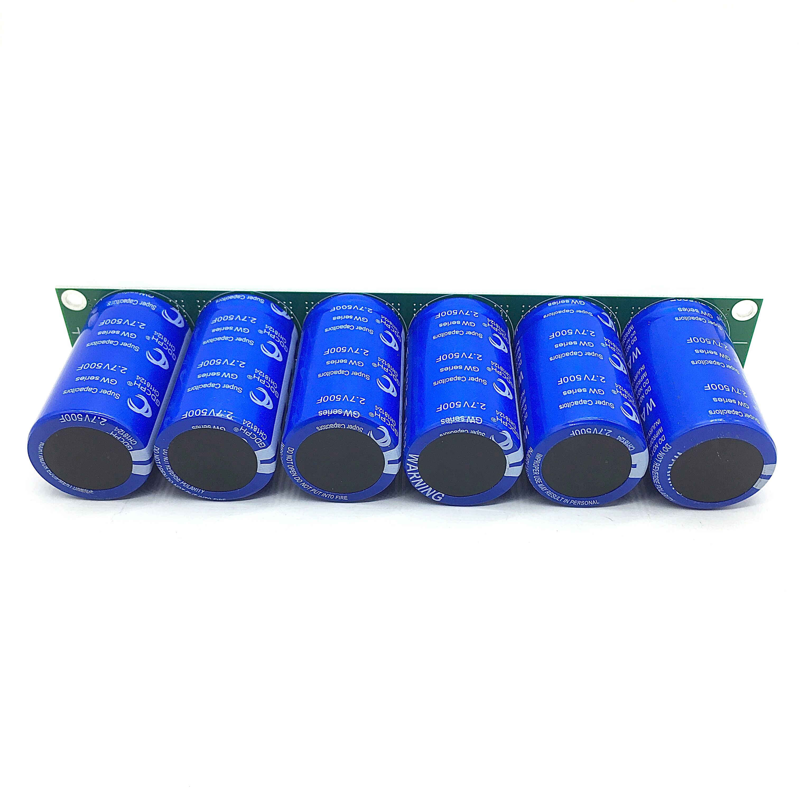 GDCPH 2.7V 500F Super Farad Capacitor 16V83F Capacitores eletrolíticos de ângulo plano com placa de proteção Ultracapacitor de fileira única