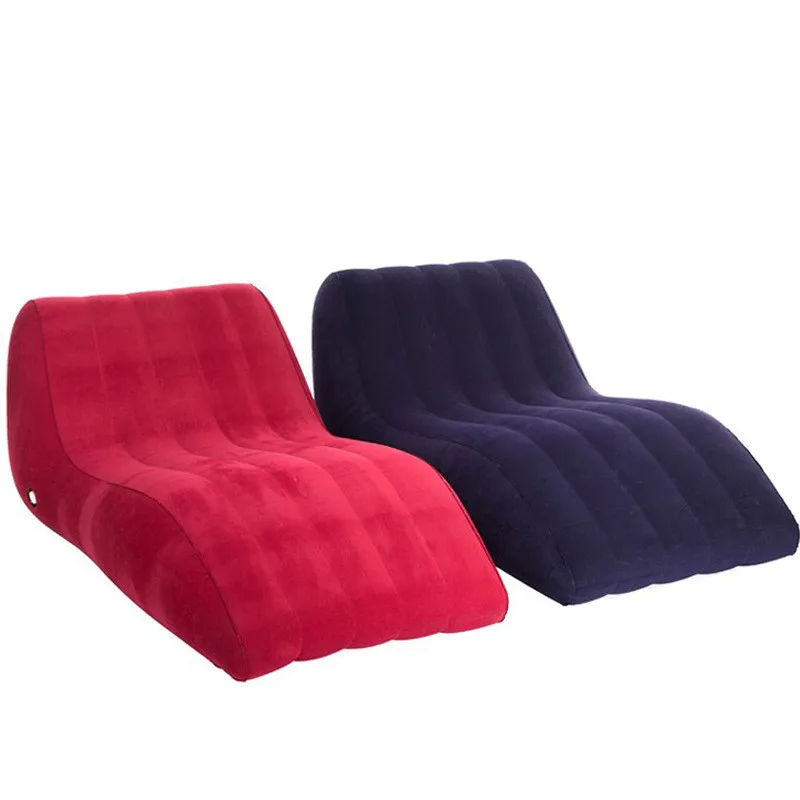 Leisure Inflatable Sofa Thickened Creative Flock Lazy Sofa S Type Adult Sofa Recliner