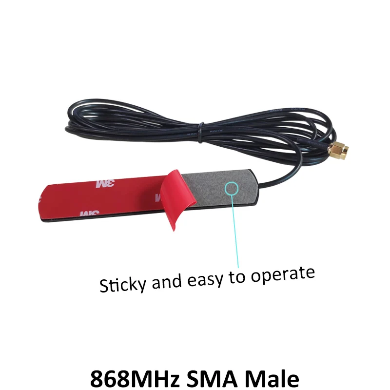 GSM 2p 5p 868 MHz 915 IOTgeklebter Streifen 868m Patch-Antenne SMA-Stecker Antenne 3 Meter Kabel 868 915 MHz Antennenantenne Lora