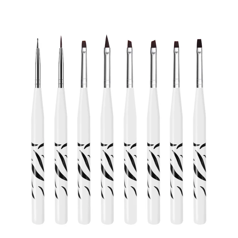 Cepillo de uñas para manicura, cepillo de Gel para decoración de uñas, 15 unids/set, cepillo de uñas, polvo líquido acrílico, cepillo de Gel para tallar