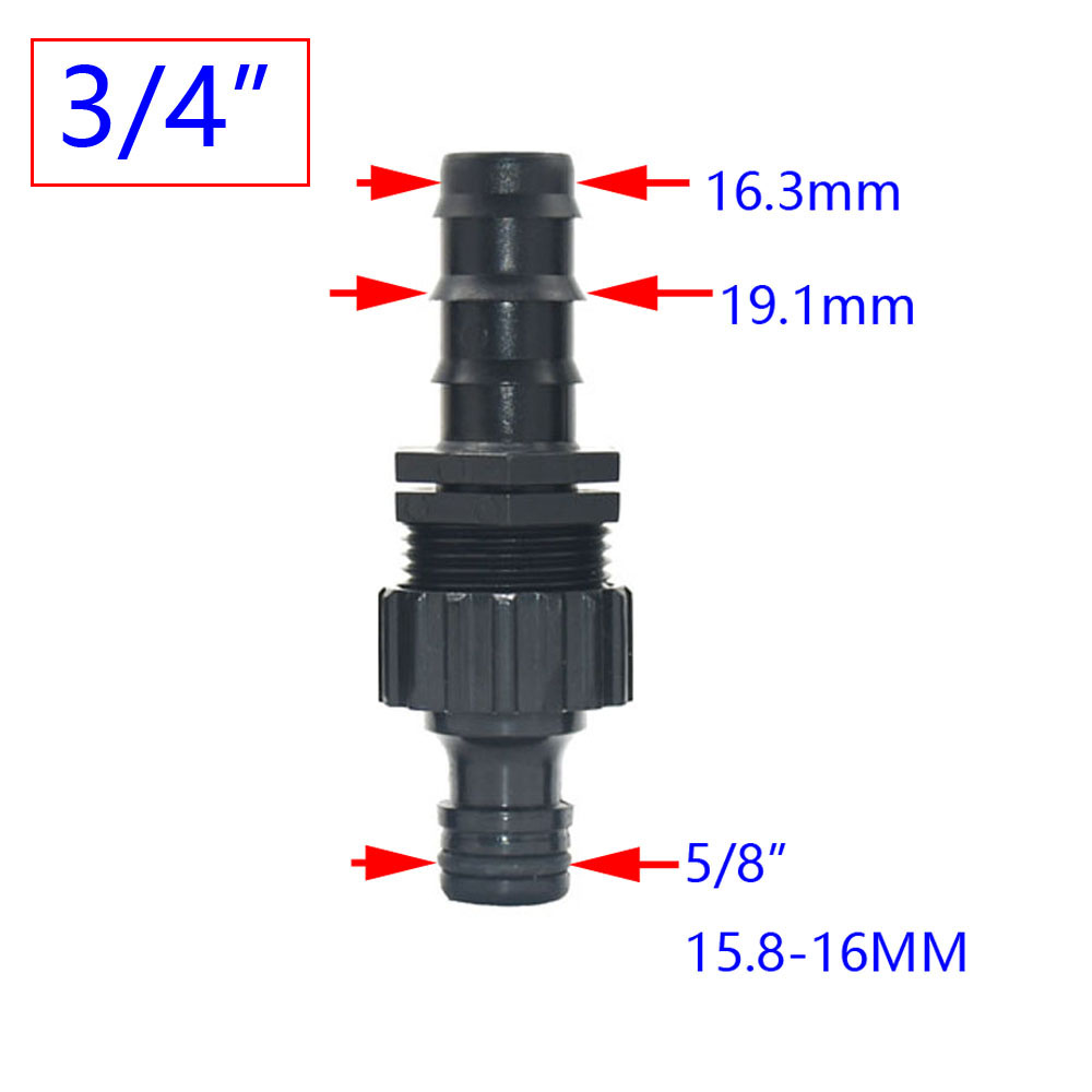 Conector rápido de manguera de púas 1/4 3/8 1/2 3/4 1 pulgada 4/7mm 8/11mm 16mm 20mm 25mm conector de manguera de agua grifo 1 Uds