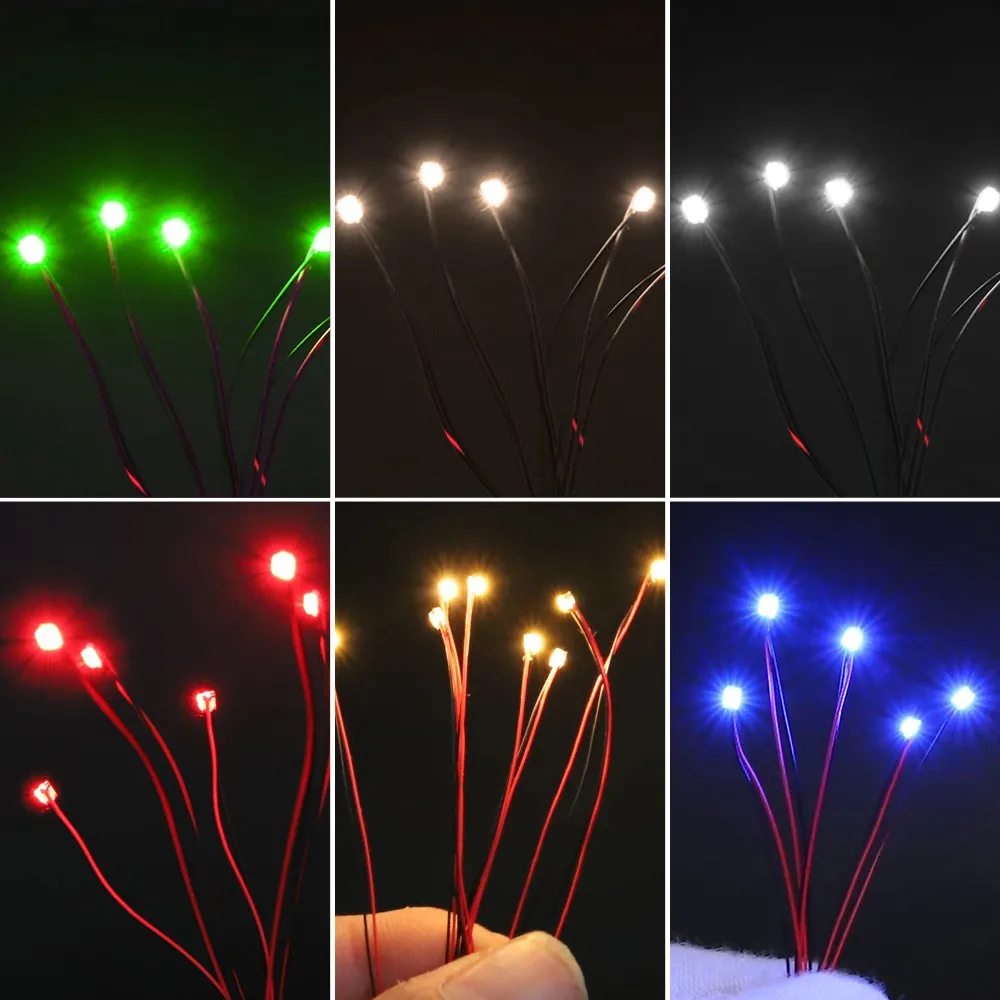 DIY マイクロ SMD Led ランプ有線 Led 0402 0603 0805 1206 事前はんだ付けマイクロリッツ有線チップ 20 センチメートル 3V 鉄道モデルシーン 5 ピース/ロット