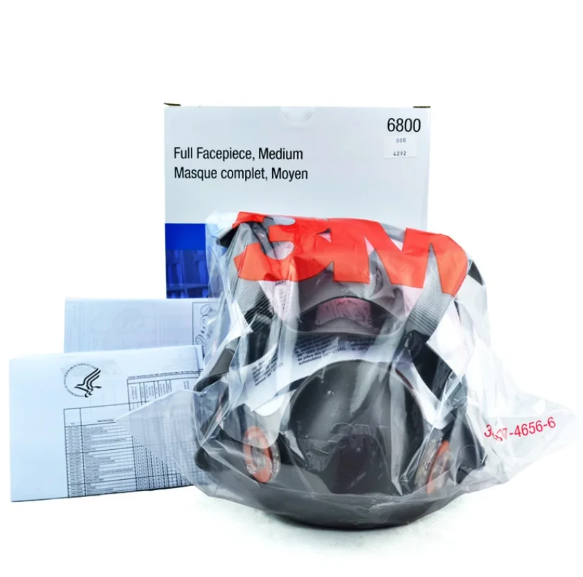 1 Stück 6800 Maske oder 17in1 Malspray Gasmaske Organische Dämpfe Sicherheit Wiederverwendbare Vollgesichtsmaske Atemschutzmaske Grau Medium