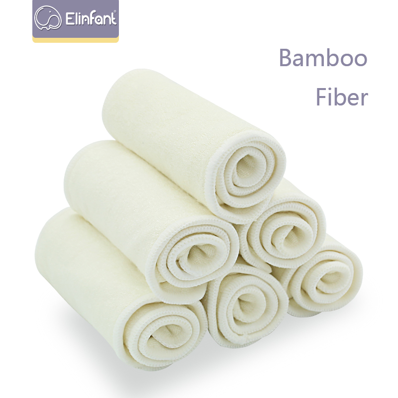 Elinfant, 5/10 шт., 4-х слойные подгузники из бамбукового волокна, подгузники головного света, 35 × 13,5 см для тканевых подгузников и чехлов