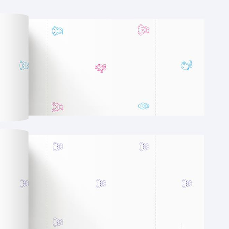 작은 곰돌이 프린트 가정용 화장지, 화장지 롤, 거실 용품, 장식 티슈, 5 겹