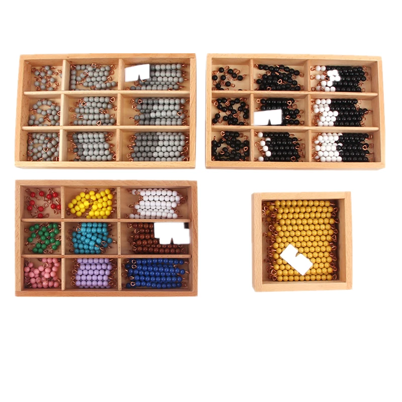 Montessori Đếm Trò Chơi Cho Trẻ Em Nhiều Màu Sắc/Vàng Hạt Hộp Trẻ Em Số Học Tài Nguyên Giáo Dục Tuổi Ấu Thơ Đồ Chơi