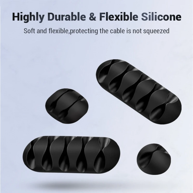 2021 Mới Cáp USB Tổ Chức Silicone Cáp Cuốn Gọn Để Bàn Ngăn Nắp Quản Lý Kẹp Giữ Cáp Cho Chuột Dây Tai Nghe Người Tổ Chức