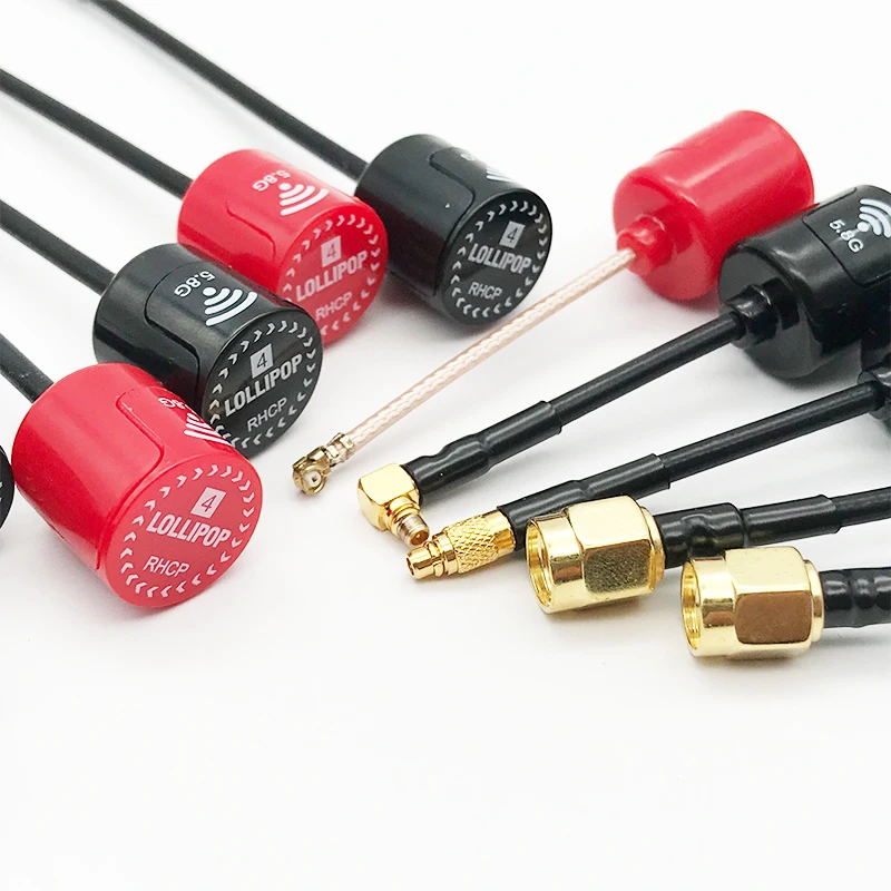 Mới Lollipop 4 Nhỏ Hơn Và Nhẹ Hơn 5.8G 2.5dBi Tăng RHCP Ăng Ten SMA RP-SMA MMCX UFL Kết Nối Cho RC FPV máy Bay Không Người Lái Mẫu