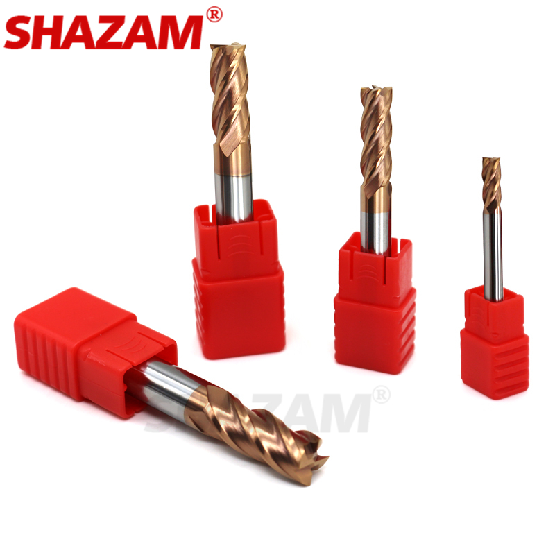 Cortador de fresado con revestimiento de aleación, herramienta de acero de tungsteno, Cnc, Hrc55, Endmill, SHAZAM, Kit de cortador de fresado superior, herramientas de máquina de fresado