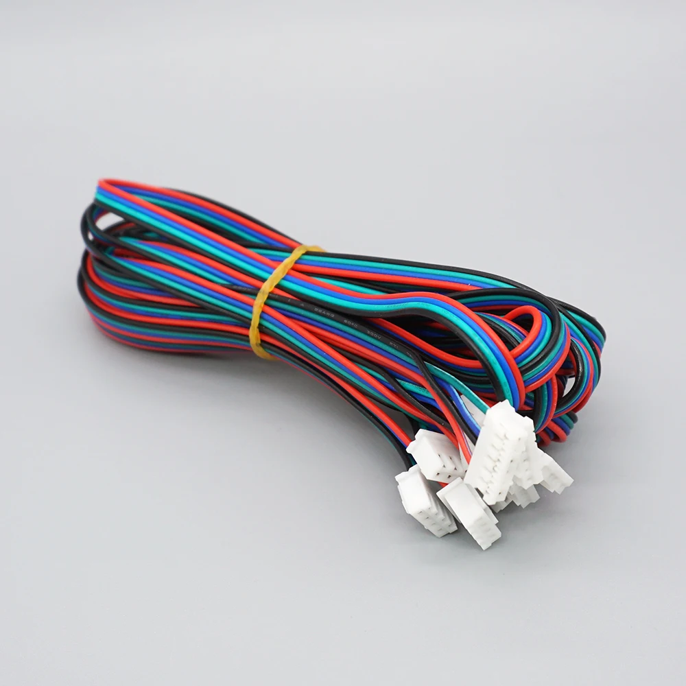 5ชิ้น/ล็อต3D ชิ้นส่วนเครื่องพิมพ์ Stepper Motor Cable 1M/2M 2.54 4pin-XH2.0 6pin สำหรับ Stepper Motor สายตัวเชื่อมต่อ