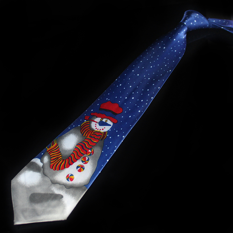 Novidade design laços de natal vermelho boa qualidade impresso gravata halloween árvore de natal boneco de neve elk gravata para homem presente de natal