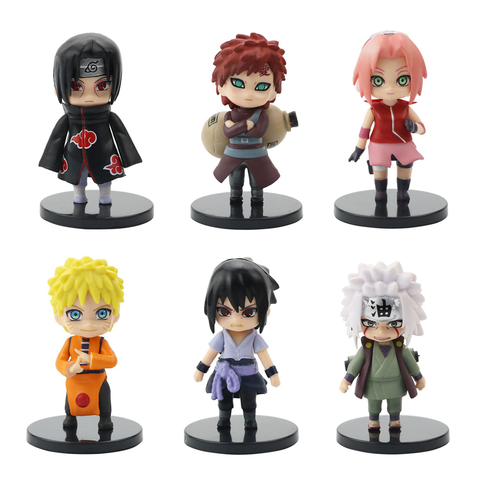 Hot 12 stks/set Anime Naruto Shippuden Hinata Sasuke Itachi Kakashi Gaara anime figuur Q Versie PVC Figuren Speelgoed Poppen Kid Gift