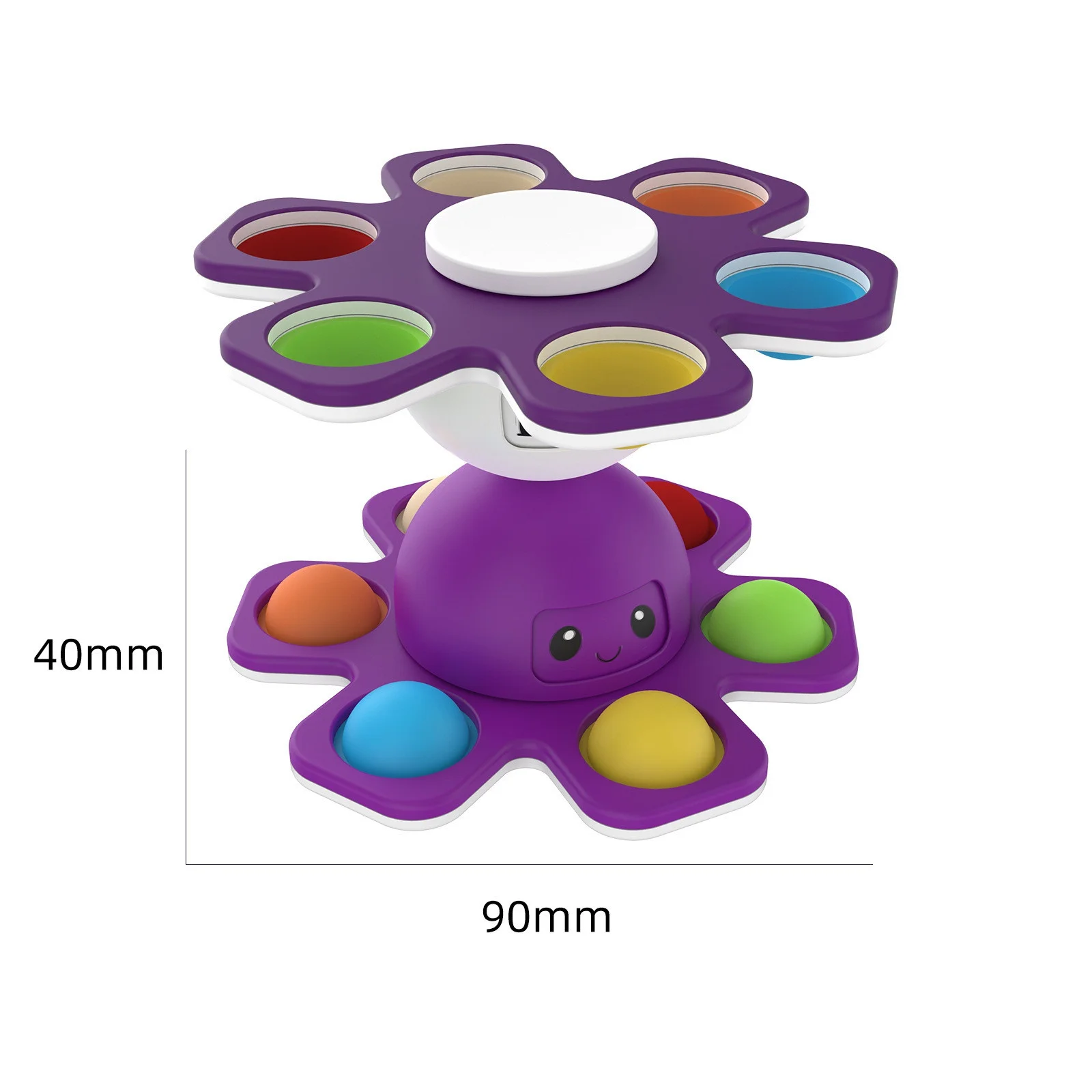 1PCS ใหม่ Anti Stress Push Bubble Fidget Spinner Face-เปลี่ยน Sensory ของเล่น Push popete Spiner ความเครียดบรรเทา Fidget ของเล่นสําหรับเด็ก