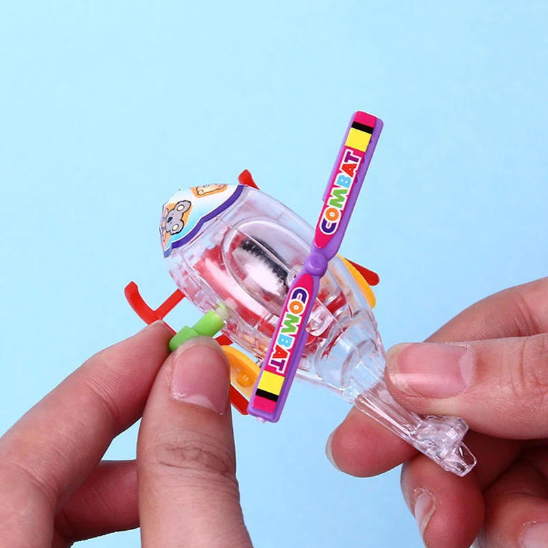 Mới Lạ Và Thú Vị Gió-Lên Đồng Hồ Đồ Chơi Trong Suốt Mini Máy Bay Trực Thăng Kéo Về Đồ Chơi Trẻ Em Trẻ Sơ Sinh Tập Bò Đồ Chơi