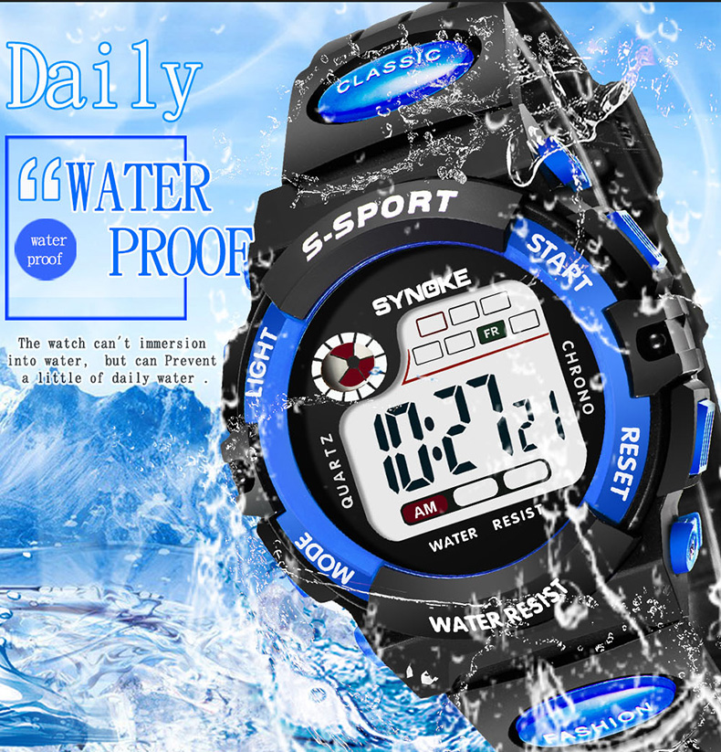 Reloj deportivo Digital LED para niños y niñas, pulsera impermeable, alarma, regalo, nuevo