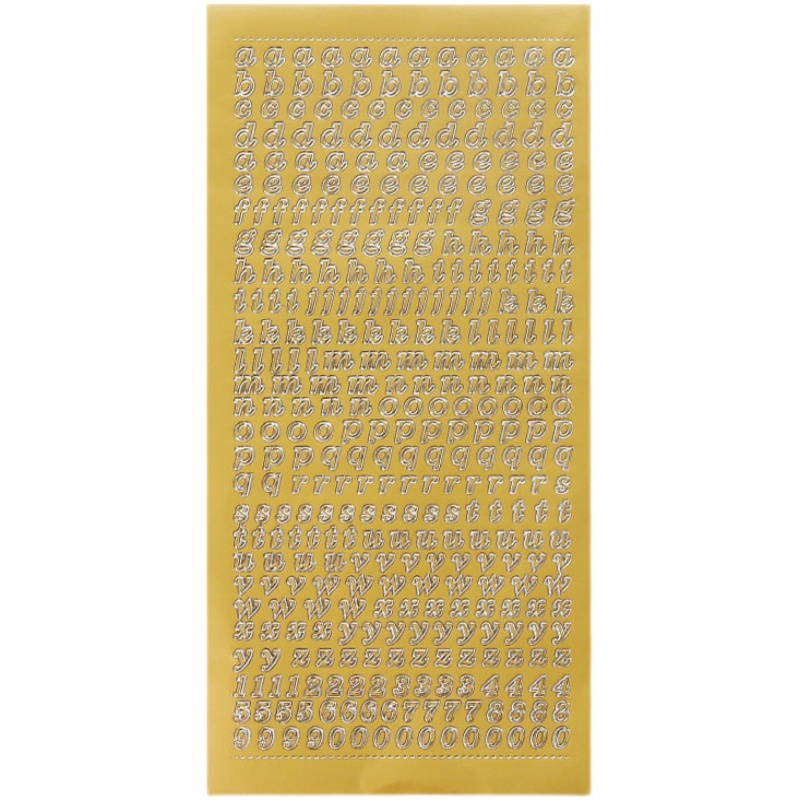 1 Tấm Nhựa PVC Chống Thấm Nước Bền Đẹp Hàn Quốc Vàng Bạc Chữ Cái Tiếng Anh Dán Cho Bức Ảnh Album Trang Trí
