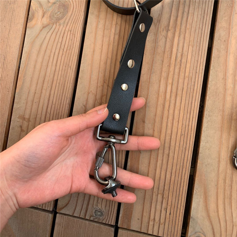 Кожаный ретро-браслет с заклепками, ширина 2,5 см