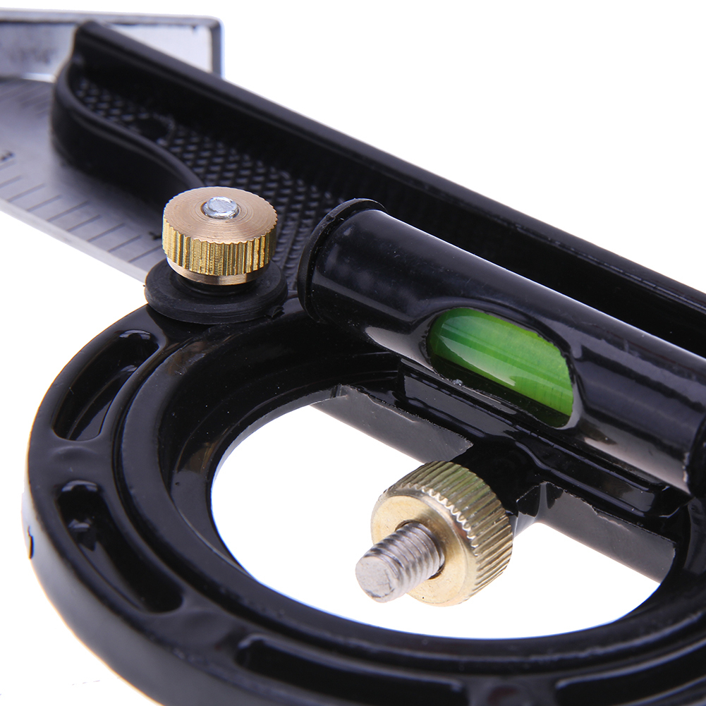 Carpintaria 3 em 1 300mm régua de medição ajustável multi combinação ângulo quadrado localizador ferramentas transferidor