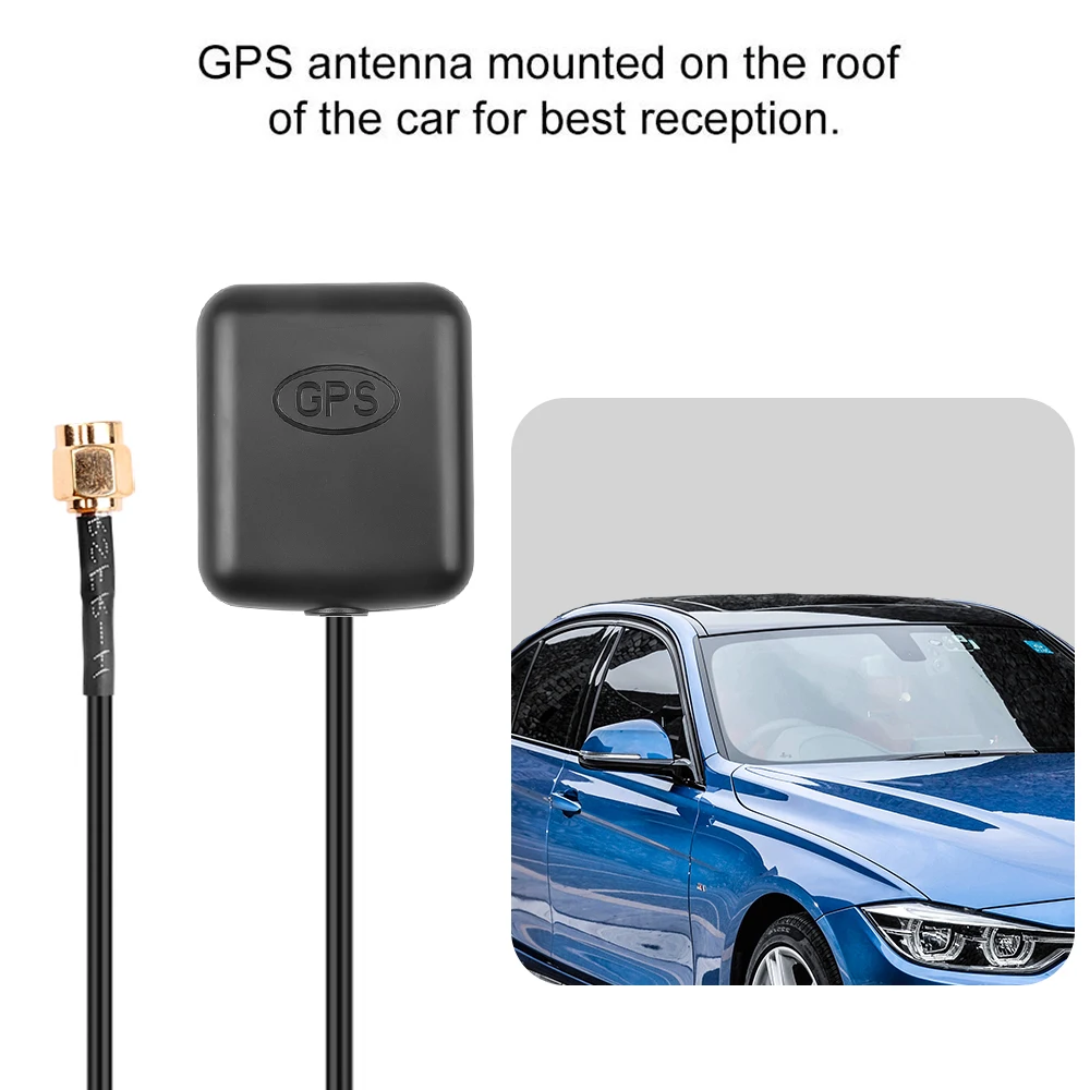 Cabo medidor de antena gps para carro, conector sma com conector de 90 graus, receptor gps, adaptador aéreo automático para reprodutor de navegação de carro d