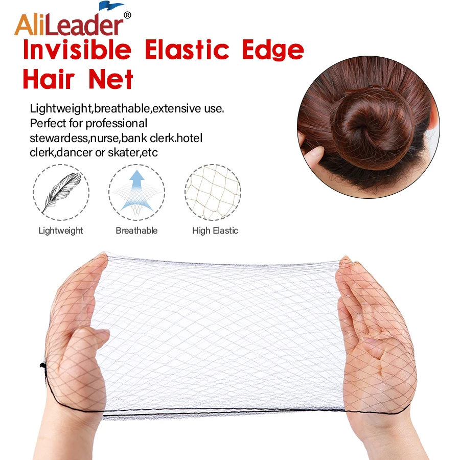 Redecillas elásticas para el cabello para mujer, color negro, 30, 60, 90 Uds., malla pequeña Invisible para moño, peinado de enfermera, accesorios desechables para el cabello