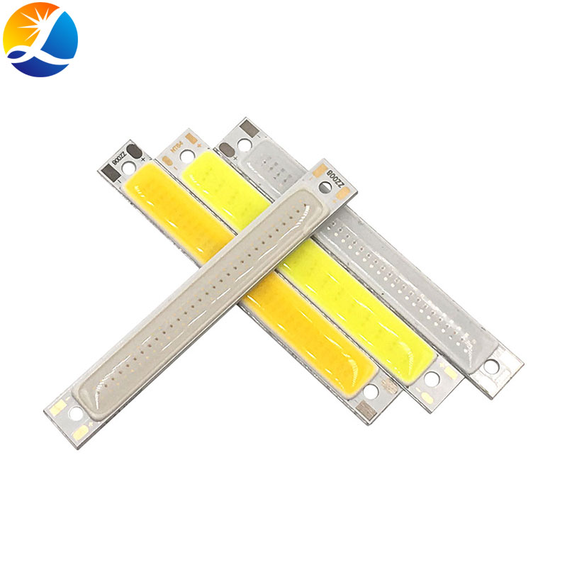 Dropshipping 60x8mm 2V 3V Led-lampe COB Streifen 3,7 V Chip An Bord Warm Kalt weiß Blau Rot Farbe 1W 3W LED Lichter COB Arbeit Lampe