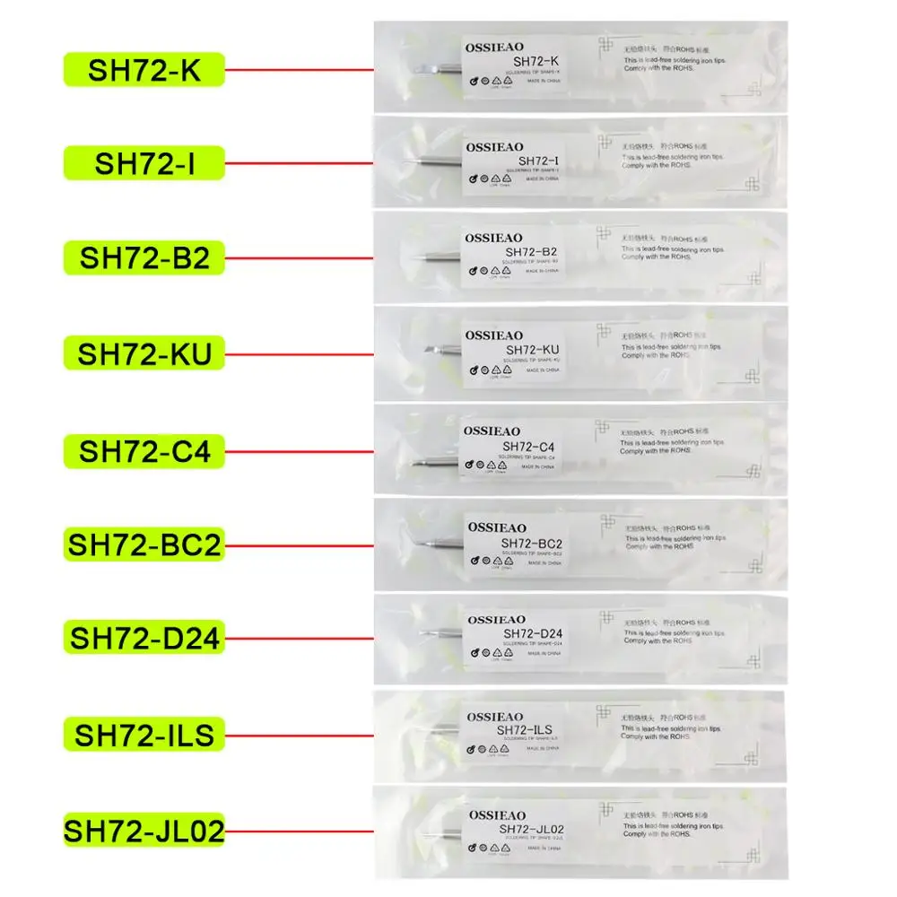 SH72 Hàn Đầu Thay Thế Máy Hàn Đầu SH-BC2 B2 C4 D24 K Tôi ILS JL02 KU Cho SH72 Hàn ga Không T12 Đầu