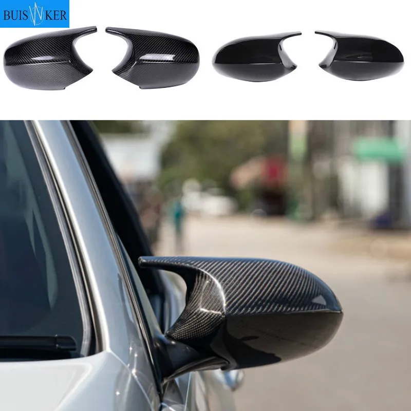 E90 E91 Black M3 Style Cover E81 E82 E87 E88 do BMW serii 1 3 E92 E93 Carbon Fiber M Look Rear Mirror Cap Akcesoria samochodowe