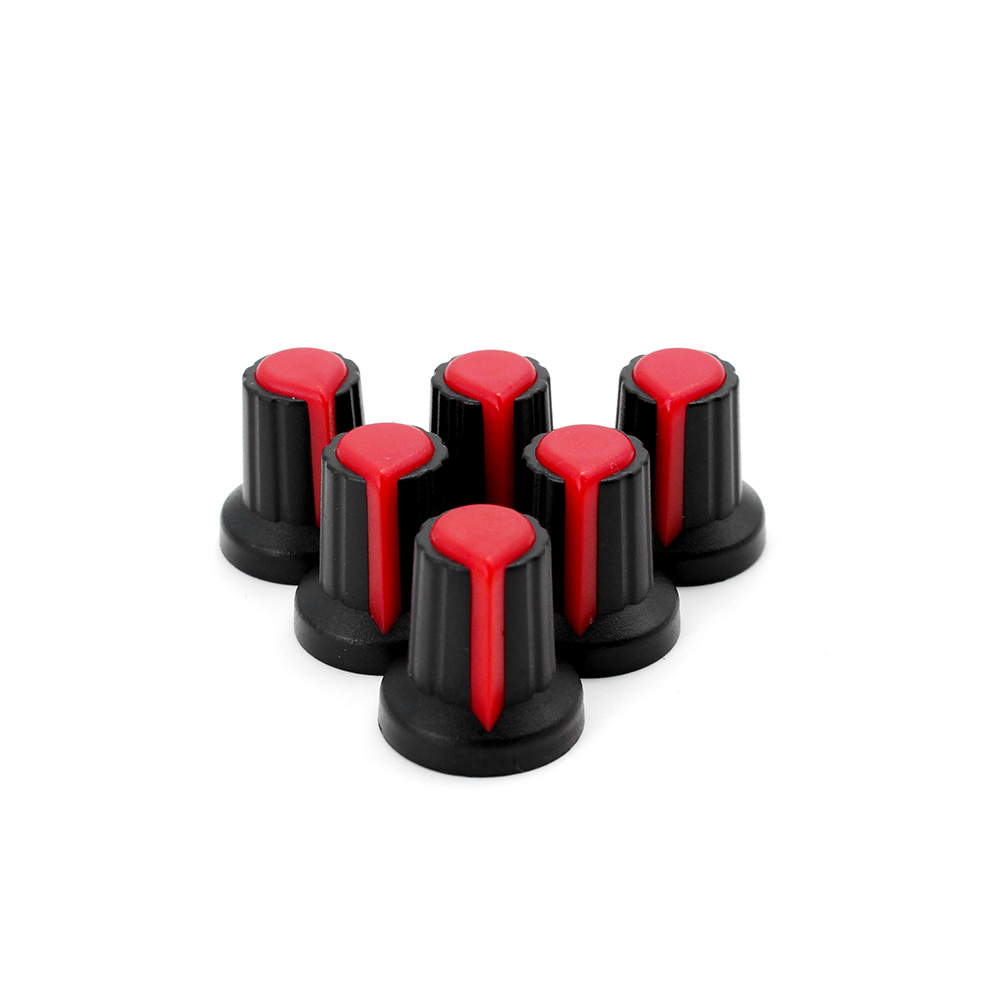 30 Cái/lốc Chiết Áp Núm 15X17mm 6Mm WH148 Chiết Áp B10K Màu Núm Nắp Vàng Cam Xanh Dương Trắng Đỏ 5 Giá Trị * 6 = 30 Chiếc