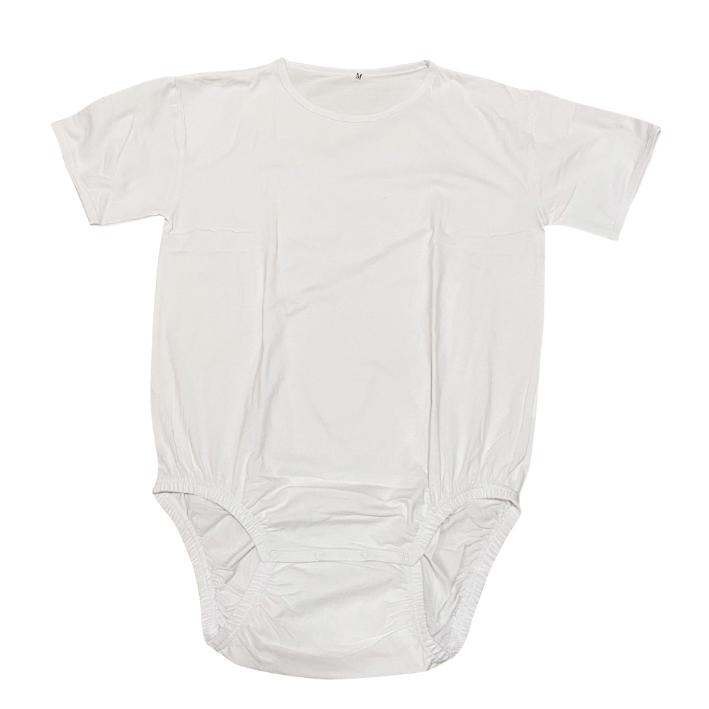 Body clásico sólido para bebé adulto, pijama Sissy con entrepierna a presión, mono de pañal ABDL