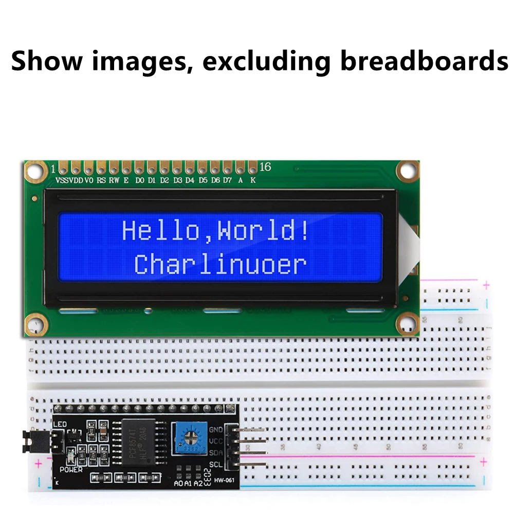 Lcd1602 1602 módulo lcd azul/amarelo verde tela 16x2 caracteres display lcd pcf8574t pcf8574 iic i2c interface 5v para arduino