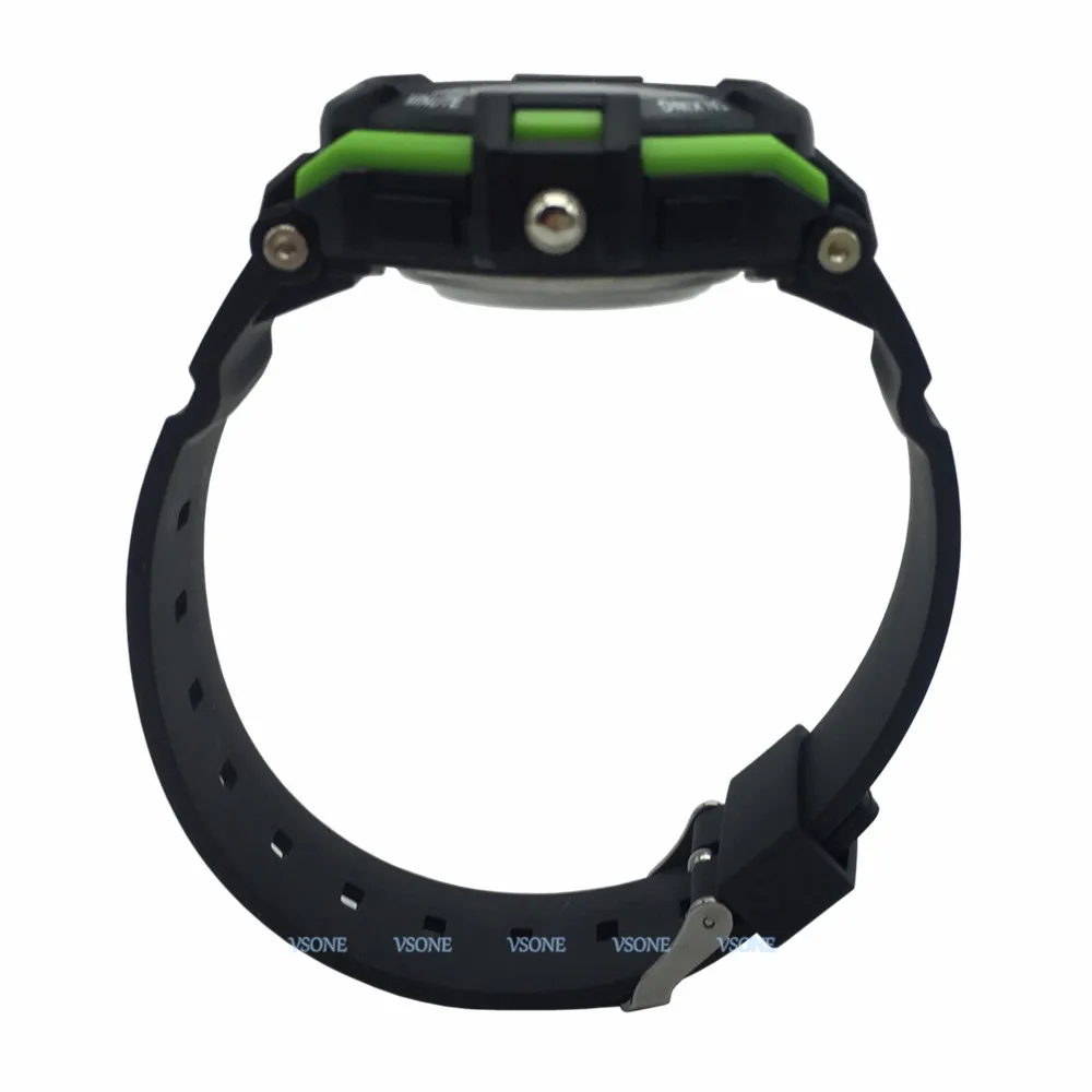Italienische Analog-Digital Dual Display Reden Armbanduhr w/Alarm für die Blinde und Niedrigen Vision, mit Schwarz Ruber Strap 861ZTI