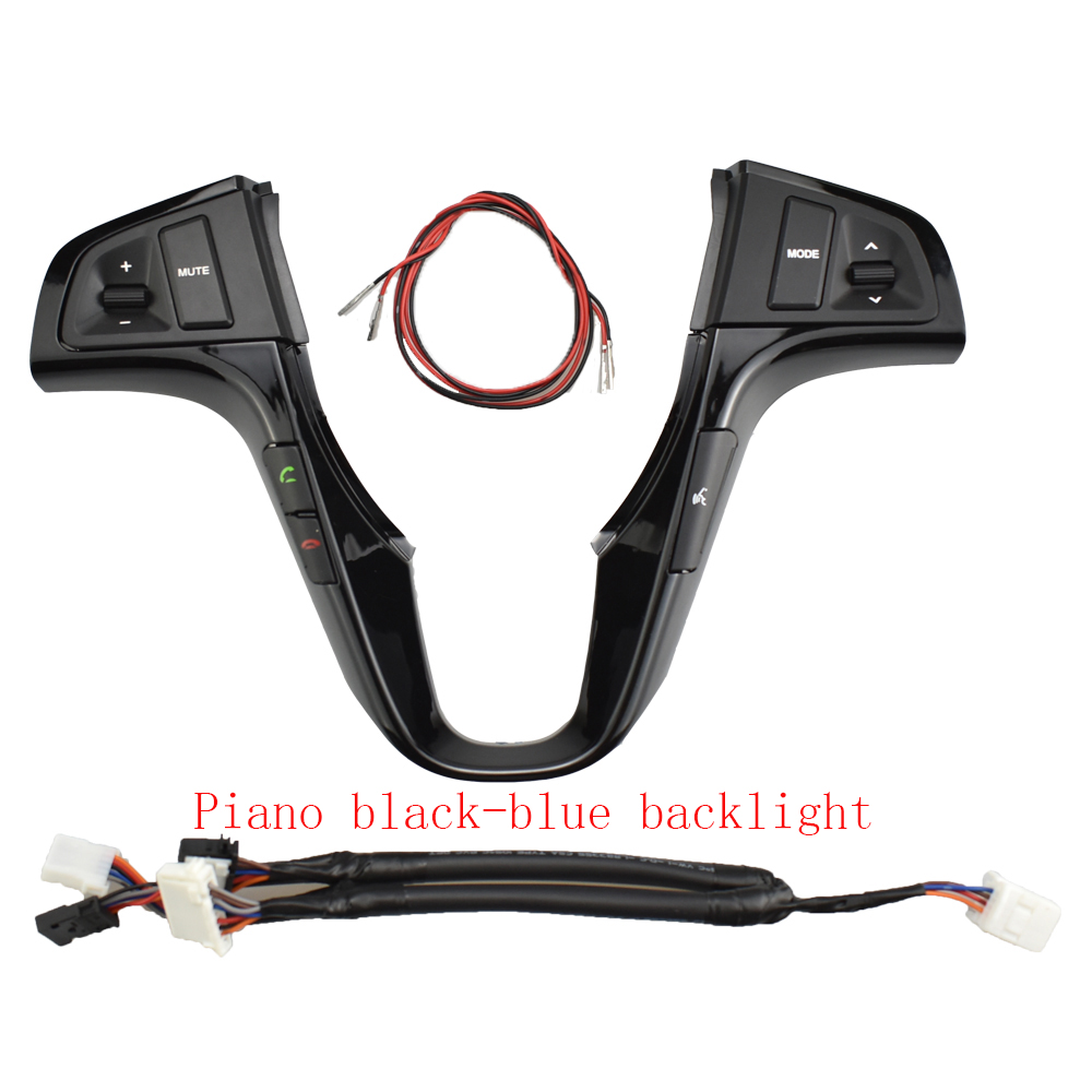 Botones de Control de Audio del volante para Hyundai VERNA SOLARIS, interruptor de botón, controlador de luz trasera del teléfono de volumen