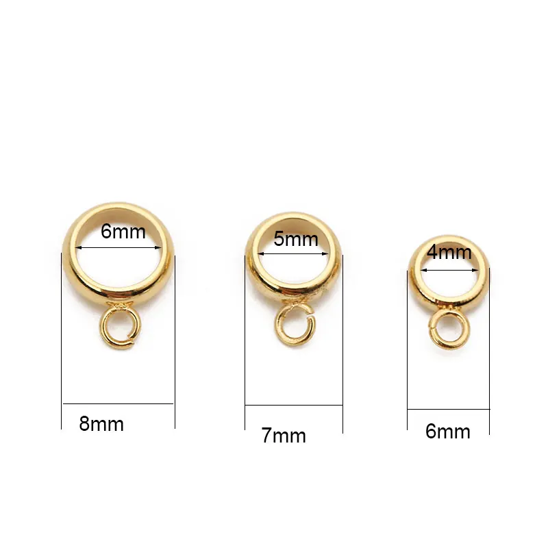 30 ชิ้น/ล็อตจี้สแตนเลสตัวเชื่อมต่อ Bail Clasps ทองสีจี้คลิป Pinch สําหรับ DIY สร้อยคอผลการค้นหาเครื่องประดับทํา