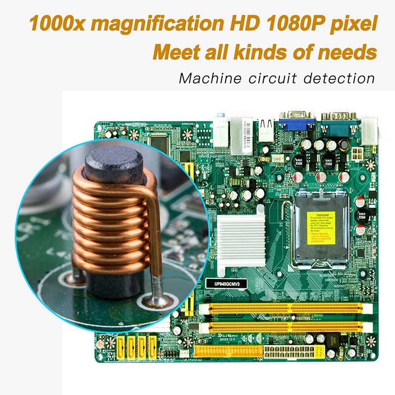1000X 3 в 1 USB цифровой микроскоп Type-C электронный микроскоп камера 8 светодиодная лупа регулируемое увеличение с подставкой