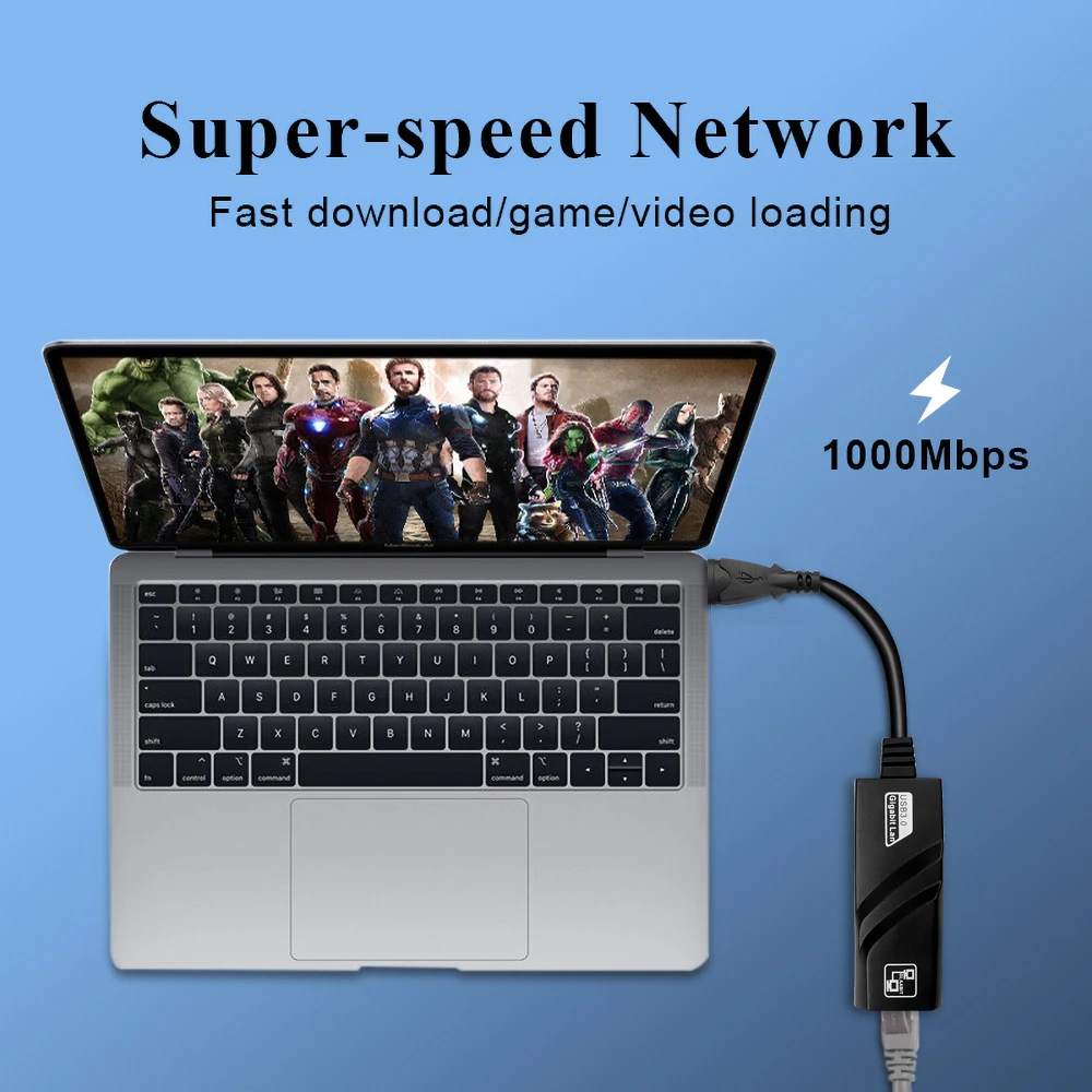 10/100/1000Mbps USB 3.0 Przewodowy adapter USB TypeC do Rj45 Lan Ethernet RTL8153 Karta sieciowa do komputera Macbook Windows Laptop