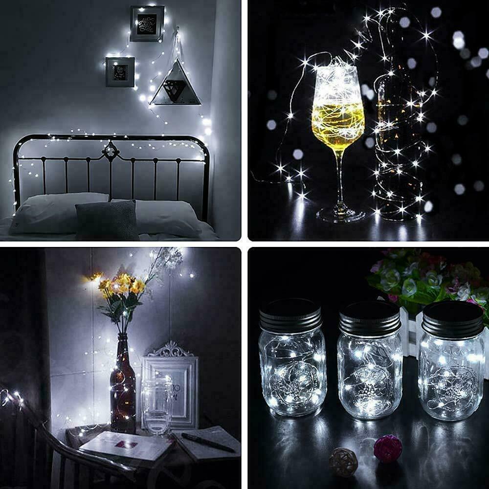 DC12V LED String Licht Fee Lichter 10m 20m 30m Kupfer Draht Girlande Led Weihnachten Licht Warm Weiß/weiß/RGB mit Power Adapter