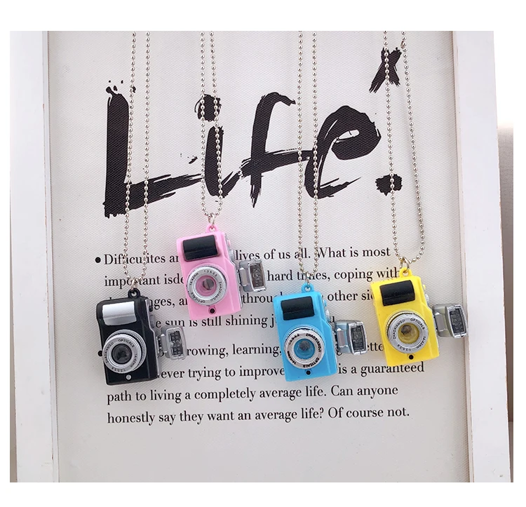 Accessoires de tournage amusants porte-clés vocal lumineux mini caméra SLR TV led jouet porte-clés lumineux collier hip hop hommes femmes