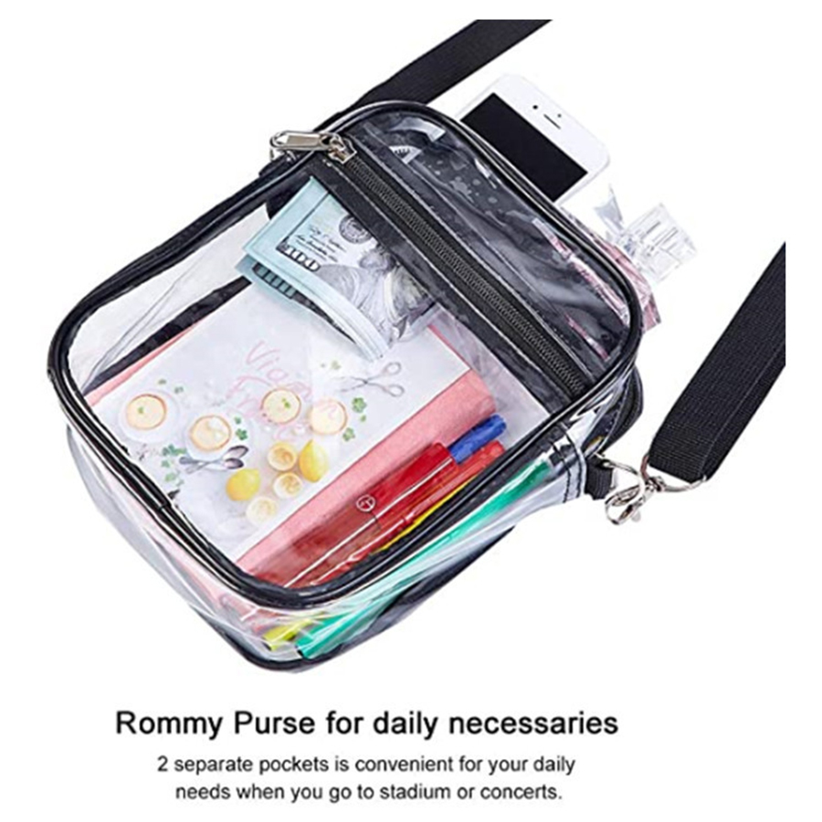 ผู้หญิง/ผู้ชาย PVC ขนาดเล็กสแควร์กระเป๋าสุภาพสตรีโปร่งใสกันน้ำ Crossbody กระเป๋าสำหรับ Unisex ฤดูร้อน Beach Pack เหรียญกระเป๋า