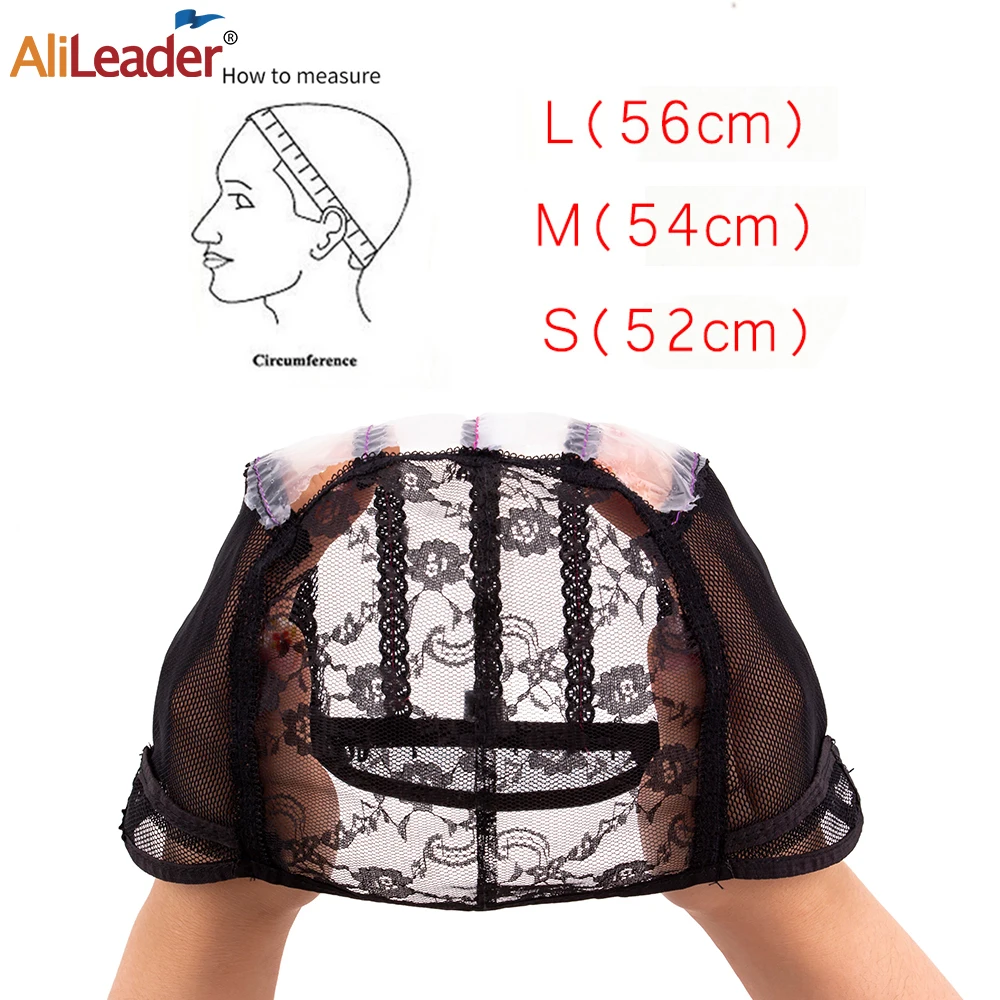 Alileader Giá Rẻ Có Thể Điều Chỉnh Tóc Giả Mũ S/M/L 1 Chiếc Đế Nắp Đen Dệt Tóc Giả Công Cụ Glueless Ren tóc Giả Mũ Dệt Nắp Làm Tóc Giả