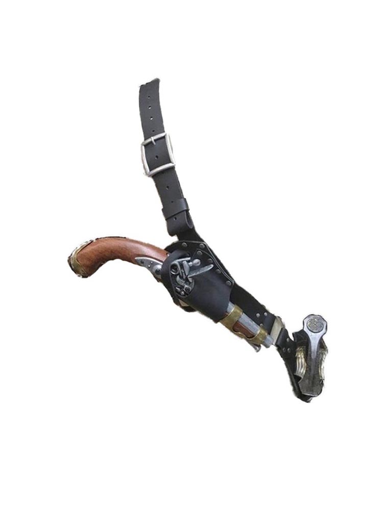 Cinturón de hombro Medieval pirata Baldric, soporte para espada, vaina, caballero, mosquetero, disfraz, daga de cuero, funda Flintlock, accesorio