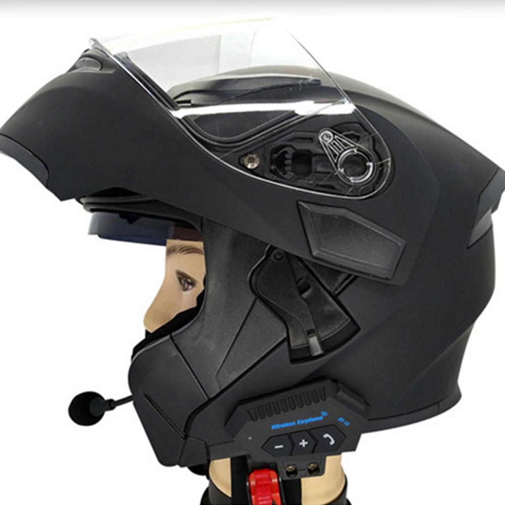 Fone de ouvido para capacete de motocicleta, sem fio, kit de chamada mãos-livres, estéreo, anti-interferência, à prova d'água, reprodutor de música, alto-falante