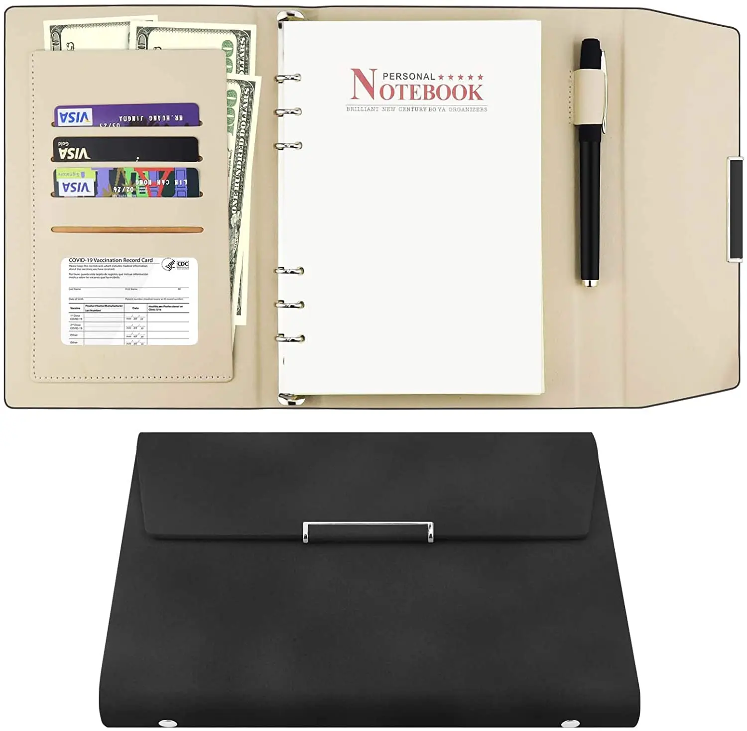 ใหม่ A5 Binder Notebook Pu หนังพระคัมภีร์ Notepad โฟลเดอร์ A5 ไดอารี่ Weekly Planner Agenda Planner หมายเหตุหนังสือ Travel Journal