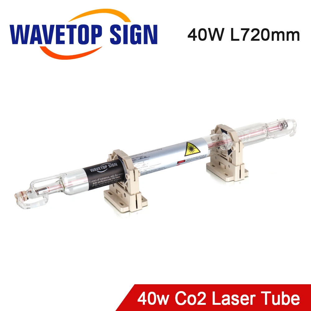 WaveTopSign Co2 Ống Laser Thủy Tinh 700 MM 40 W Laser Thủy Tinh Đèn cho CO2 Khắc Laser Máy Cắt