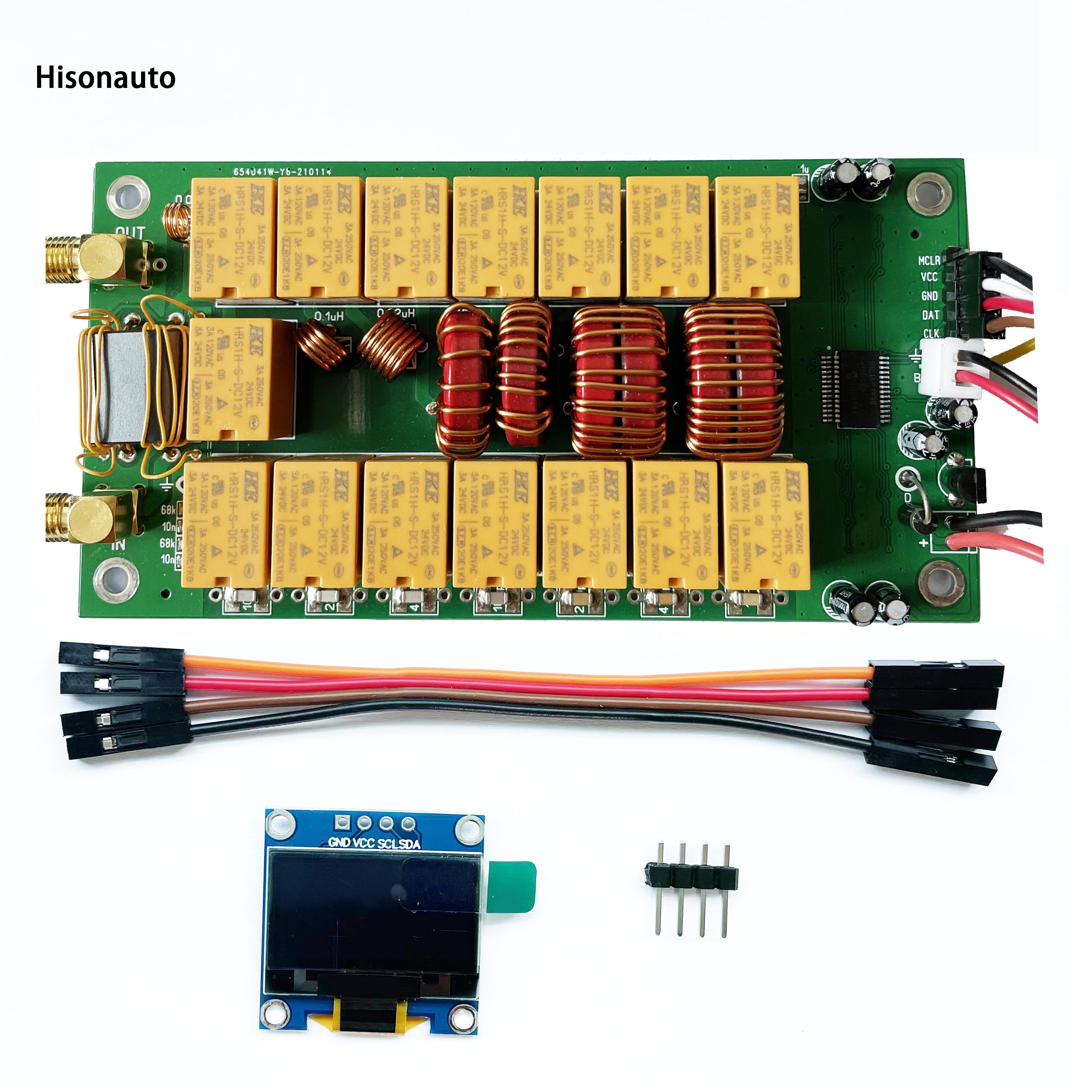 Hisonauto ATU-100 ATU100 1,8-50 MHz DIY-Kits Automatischer Antennentuner von N7DDC 7x7 Firmware programmiert / SMT/Chip gelötet