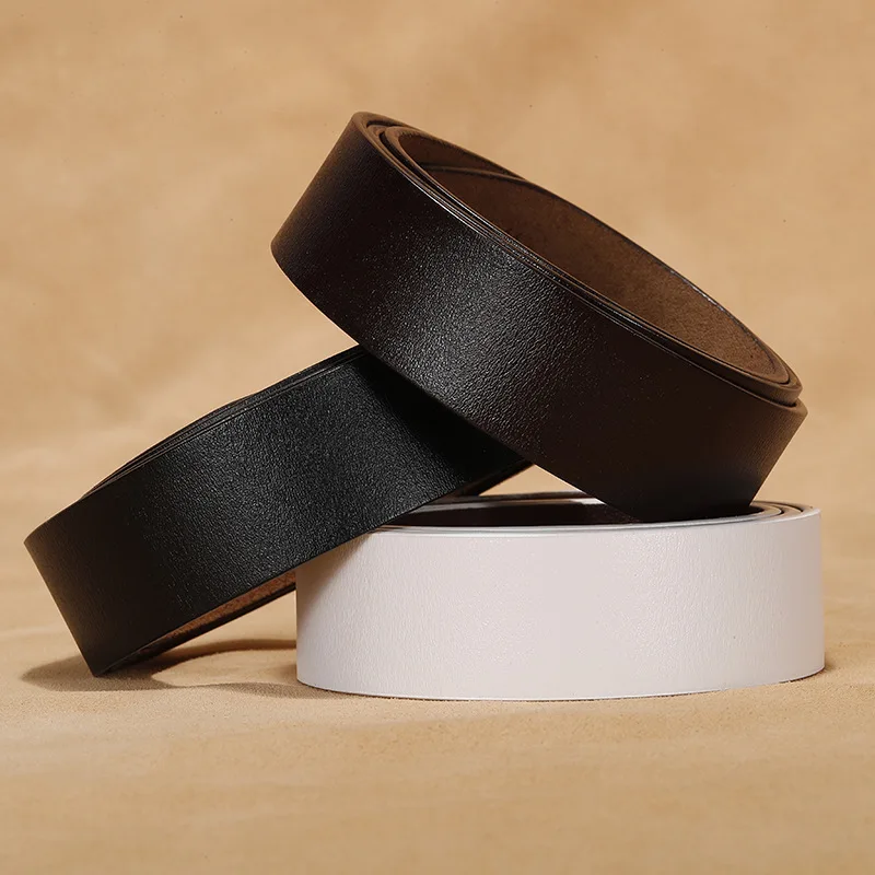 Cinto de couro de vaca de alta qualidade masculino fivela automática sem fivela moda cinto de couro genuíno para homem sem fivela