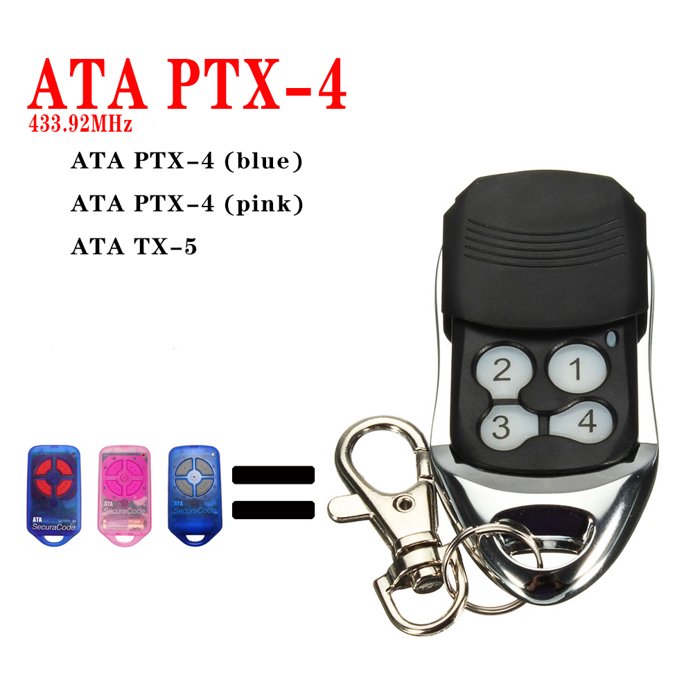 Ptx-4 Herculift ATA PTX4, repuesto para puerta de garaje, Control remoto, 433,92 MHz