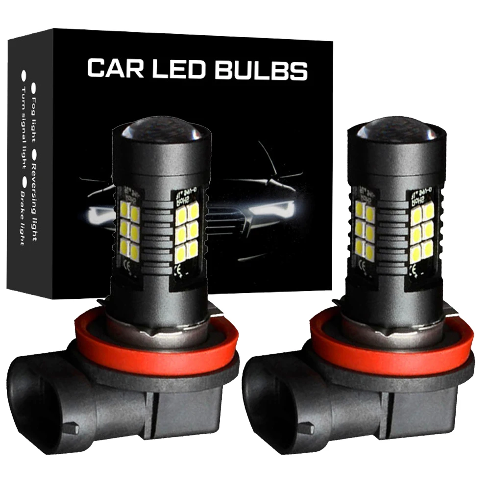 2X H11 LED H16 JP H8 H9 bombillas de luz antiniebla para Renault Megane 2 3 Duster Logan Clio 4 3 Laguna 2 Sandero Scenic 2 Captur lámpara automática